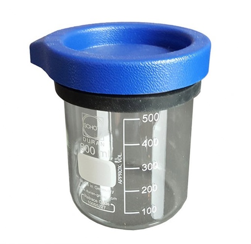 [BCUS-1046] Becher en Verre 600 ml avec Couvercle